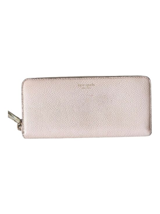 kate spade Handbags - KATE SPADE Baby Pink Pebbled Leather Zippered Wallet